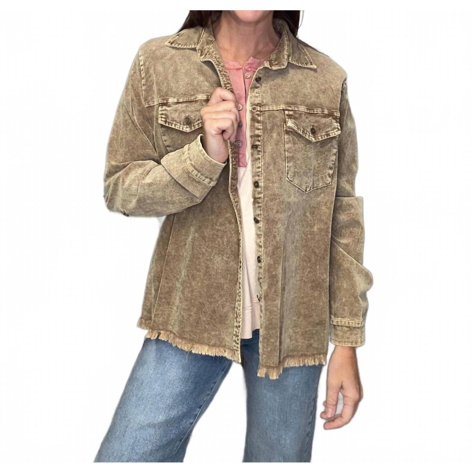 New Umgee Montana Stone Wash Top In Brown